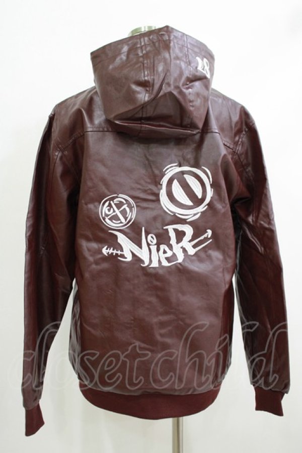 画像3: NieR Clothing / レザーZIPパーカー  茶 H-25-10-17-1049-PU-TO-KB-ZH (3)