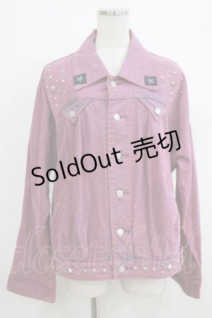 画像: RNA / スタッズカラーデニムジャケット  パープル H-25-10-17-1051-PU-JA-KB-ZH
