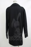 画像3: NieR Clothing / バックプリントロングカットジャケット  黒 H-25-10-17-1056-PU-JA-KB-ZH (3)