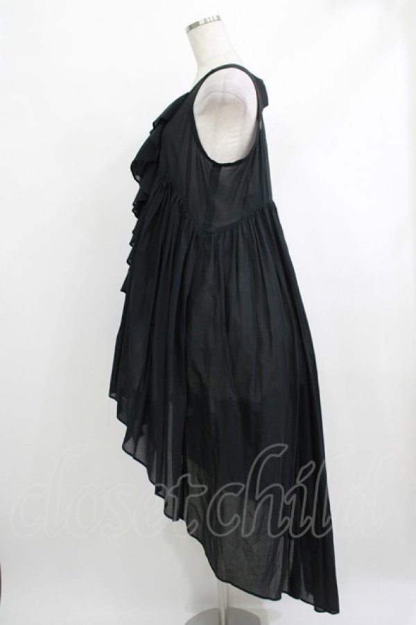 画像2: Na+H / フロントZIPフィッシュテールロングワンピース  黒 H-25-10-17-1008-PU-OP-KB-ZH (2)