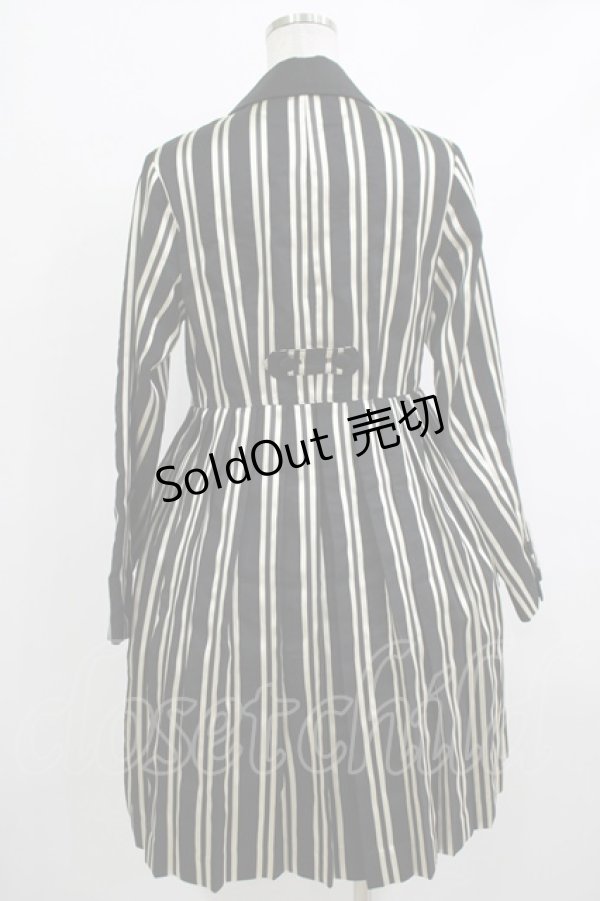 画像3: Candy Stripper / OLYMPIAN STRIPE PLEATS ONE-PIECE 1(S) BLACK×OFF WHITE H-25-10-17-1013-PU-OP-KB-ZH (3)