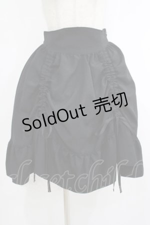 画像: MIHO MATSUDA / バッスルギャザースカート  黒 H-25-10-17-1015-GO-SK-KB-ZH