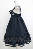 画像2: Melody BasKet / リボンリボンジャンパースカート M ネイビー H-25-10-17-1020-LO-OP-KB-ZH (2)