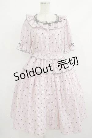 画像: Melody BasKet / Little dot heartワンピース M ピンク H-25-10-17-1025-LO-OP-KB-ZH