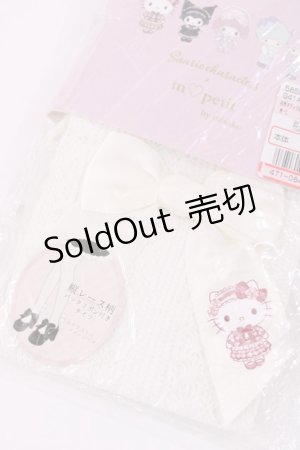 画像: m petit by misako / AMキティリボンタイツ M~L オフ H-25-10-17-035-LO-ZA-NS-ZH