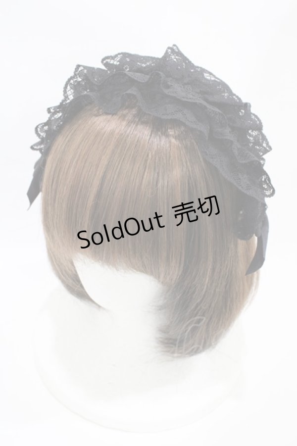 画像1: marcHenTica / 宵闇ヘッドドレス  ブラック H-25-10-18-1006-LO-AC-NS-ZH (1)