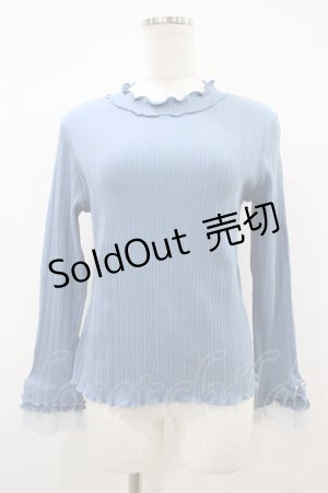 画像: axes femme / プリーツチュールメロープルオーバー Free ブルー H-25-10-18-1058-AX-TO-NS-ZH