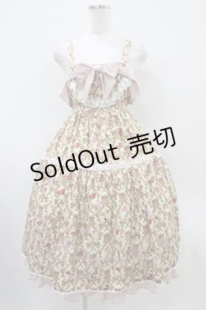画像: ALICE and the PIRATES / 追憶のオーナメントローズ柄ジャンパースカートII Free 生成り H-25-10-18-1026-PA-OP-NS-ZH