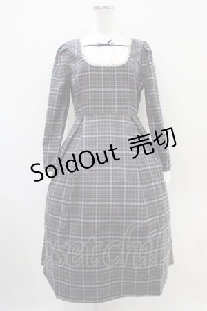 画像: F i.n.t / 重ね風ヨークチェックワンピース Free NAVY×GY H-25-10-18-1030-CA-OP-NS-ZH