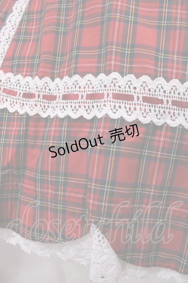 画像6: BABY,THE STARS SHINE BRIGHT / 裾スカラップタータンチェックジャンパースカートセット Free エンジ H-25-10-19-002-BA-OP-NS-ZH (6)