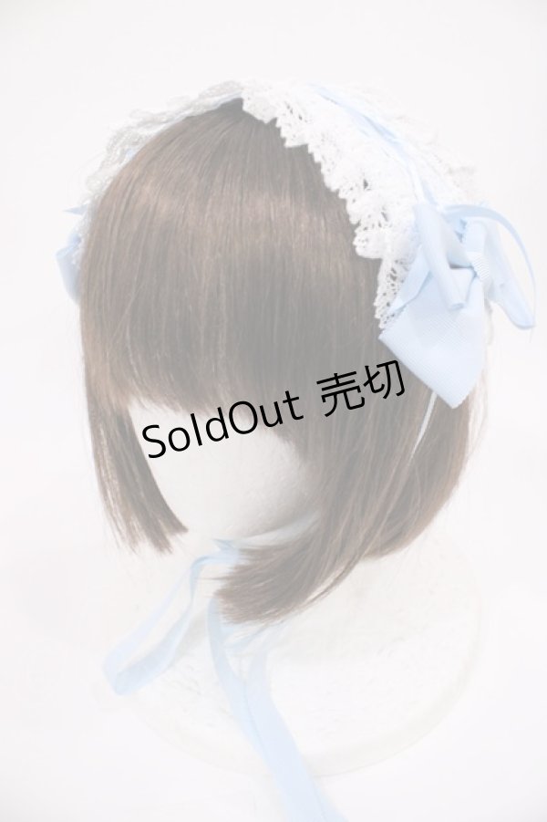 画像1: BABY,THE STARS SHINE BRIGHT / はしごレースのスピンドールヘッドドレス  サックス H-25-10-19-040-BA-AC-NS-ZH (1)