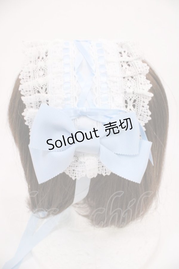 画像2: BABY,THE STARS SHINE BRIGHT / はしごレースのスピンドールヘッドドレス  サックス H-25-10-19-040-BA-AC-NS-ZH (2)