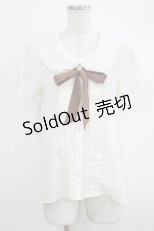 画像: Amavel / リボンブラウス Free 生成り H-25-10-19-1030-CA-BL-NS-ZH