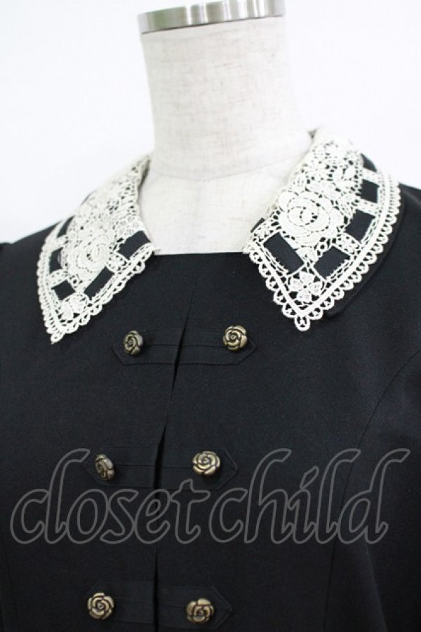 画像4: Innocent World / レース衿ナポレオンワンピース M ブラック H-25-10-19-1003-IW-OP-NS-ZH (4)