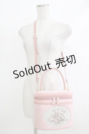 画像: an another angelus / フレームローズ刺繍バニティバッグ  ピンク H-25-10-19-1051-CA-BG-NS-ZH