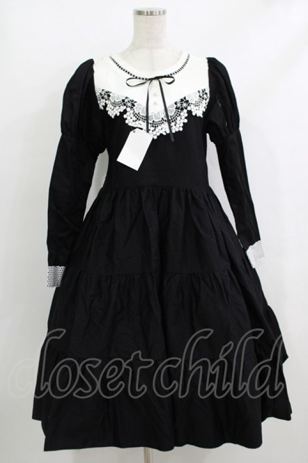 画像1: marcHenTica / ル・レザンワンピース プリンセスサイズ/丈-10cm ブラック H-25-10-19-1005-LO-OP-NS-ZH (1)