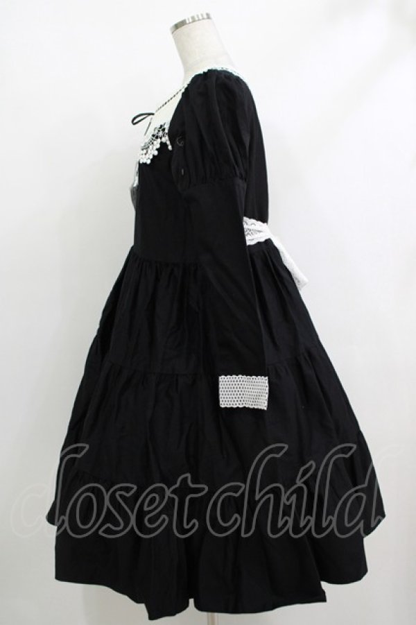 画像2: marcHenTica / ル・レザンワンピース プリンセスサイズ/丈-10cm ブラック H-25-10-19-1005-LO-OP-NS-ZH (2)