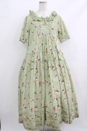 画像: PINK HOUSE / ブロッサムローズプリントワンピース  ミント H-25-10-19-1006-LO-OP-NS-ZH
