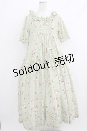 画像: PINK HOUSE / ブロッサムローズプリントワンピース  ミント H-25-10-19-1006-LO-OP-NS-ZH