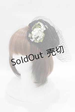 画像: Hoshibako Works / Ms.リリー・ウィリーのピルボックスハット  ブラック H-25-10-19-1075-LO-AC-NS-ZH
