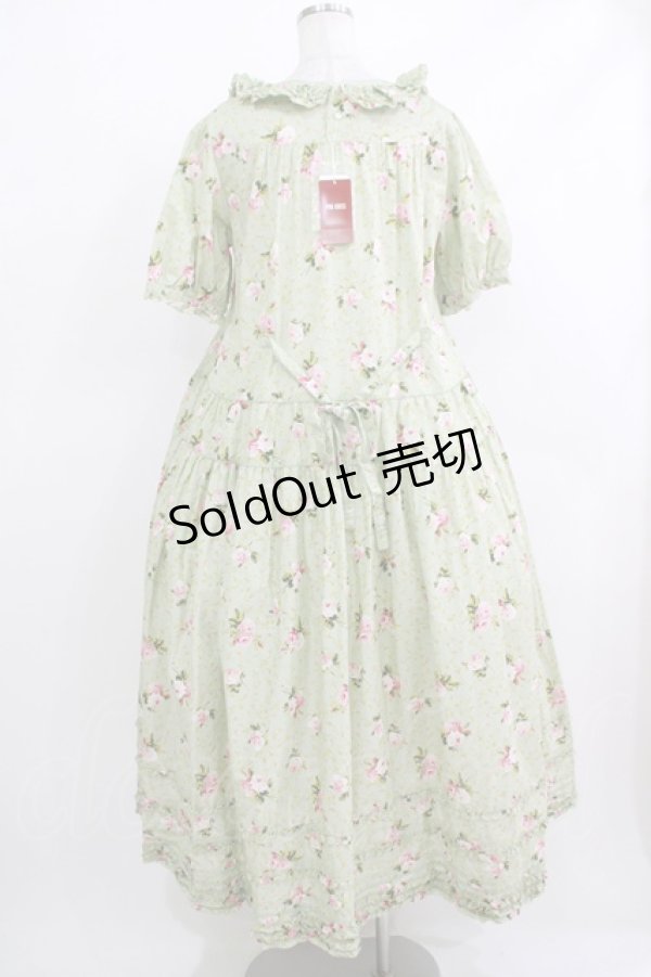 画像3: PINK HOUSE / ブロッサムローズプリントワンピース  ミント H-25-10-19-1006-LO-OP-NS-ZH (3)
