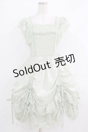 画像: PINK HOUSE / ローズレース使いローンエプロンドレス  ミント H-25-10-19-1007-LO-OP-NS-ZH