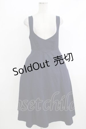 画像: Fi.n.t / ダブル釦ディープネックジャンパースカート Free NAVY H-25-10-19-1016-CA-OP-NS-ZH