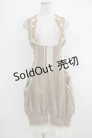 画像: ALICE and the PIRATES / 時計ウサギのサロペット Free ベージュ H-25-10-19-1023-PA-OP-NS-ZH