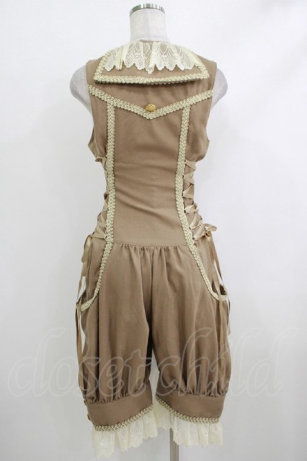 画像3: ALICE and the PIRATES / 時計ウサギのサロペット Free ベージュ H-25-10-19-1023-PA-OP-NS-ZH (3)