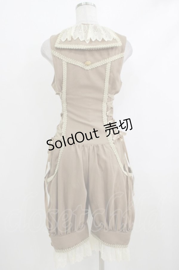 画像3: ALICE and the PIRATES / 時計ウサギのサロペット Free ベージュ H-25-10-19-1023-PA-OP-NS-ZH (3)