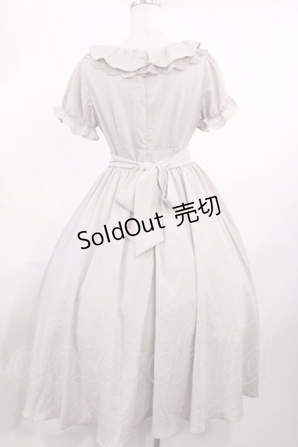 画像2: evelyn / レースフリルロングワンピース Free グレー H-25-10-19-005-LO-OP-NS-ZH (2)