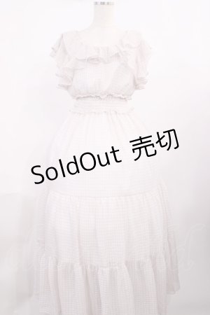 画像: Ank Rouge / シアチェックティアードフリルマキシワンピース M ピンク H-25-10-19-006-CA-OP-NS-ZH