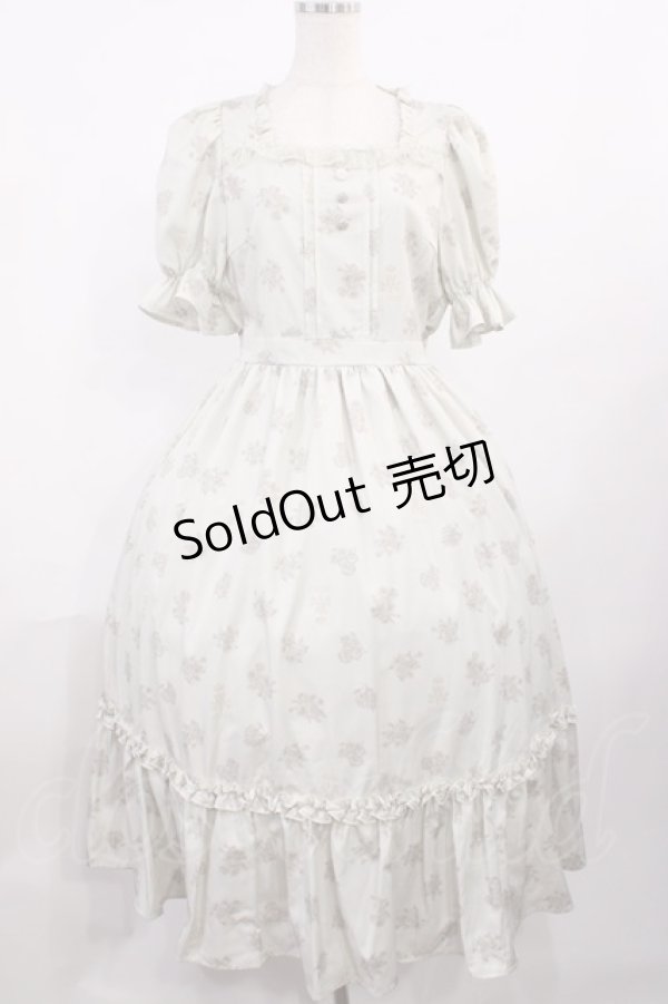 画像1: m petit by misako / AOKハナガラスクエアワンピース M 生成り H-25-10-19-009-LO-OP-NS-ZH (1)