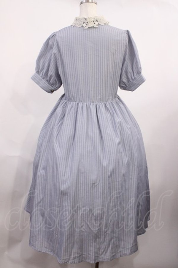 画像2: m petit by misako / ストライプワンピース M ブルー H-25-10-19-011-LO-OP-NS-ZH (2)