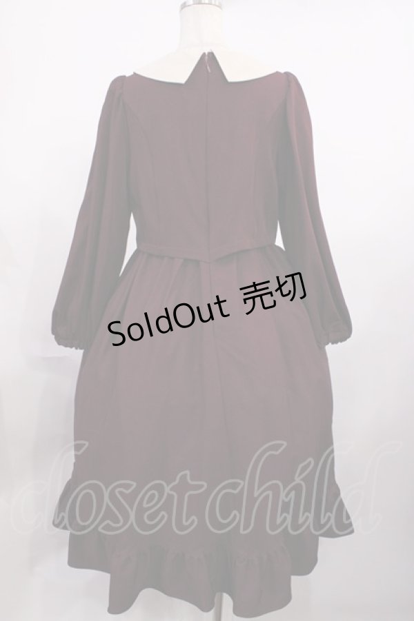 画像2: m petit by misako / サンリオキャラクターズコラボ マイメロディワッペン付きワンピース M ボルドー H-25-10-19-014-LO-OP-NS-ZH (2)