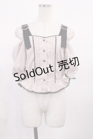 画像: Honey Cinnamon / 肩ベルトブラウス Free ピンク H-25-10-19-026-LO-BL-NS-ZH