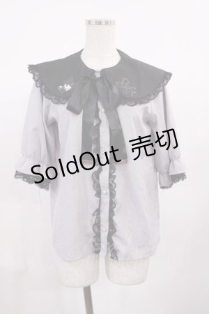画像: NOEMIE / 【真夜中のメロクロ】クロミ セーラー襟ブラウス M グレー H-25-10-19-030-LO-BL-NS-ZH