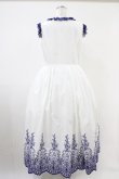 画像2: Moi-meme-Moitie / Rose Garden刺繍サンドレス 13号 白×青 H-25-10-20-1041-MO-OP-KB-ZH (2)