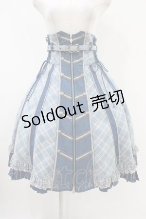 画像: OZZ ANGELO / ローズハンティングジップスカート  ブルー H-25-10-20-1044-OO-SK-KB-ZH