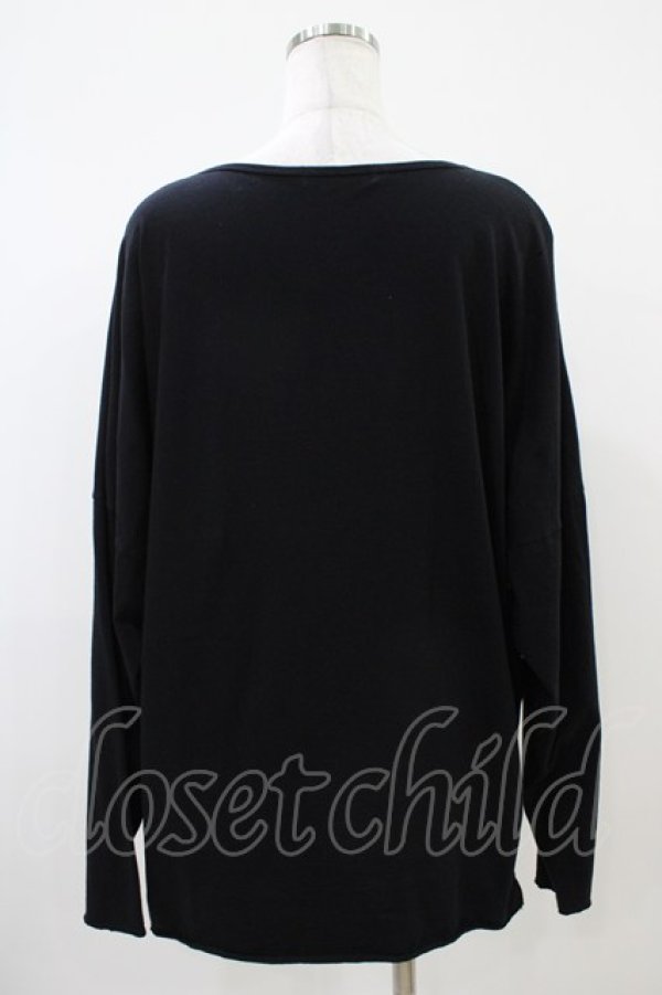 画像2: CIVARIZE / Lipプリントカットソー 46 黒 H-25-10-20-1053-GO-TO-KB-ZH (2)