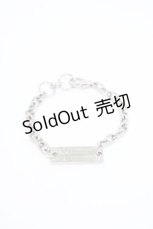 画像: h.NAOTO / ロゴプレートチェーンブレスレット  シルバー H-25-10-20-1009-HN-AC-KB-ZH