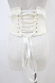 画像2: MR corset / レース切替ショートコルセット  オフ×ピンク H-25-10-20-1019-PU-ZA-KB-ZH (2)