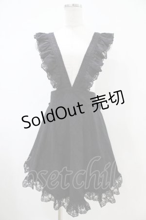 画像: MIHO MATSUDA / エプロン・リネット  ブラック H-25-10-20-1021-GO-OP-KB-ZH