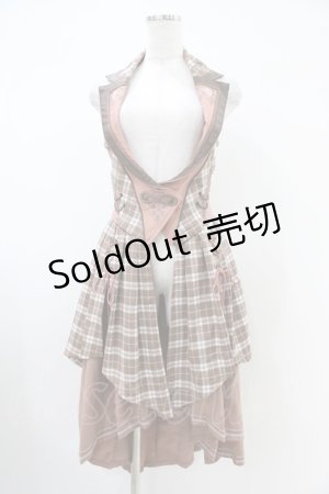 画像: OZZ ANGELO / ローズハンティングベストワンピース  ピンク H-25-10-20-1022-OO-OP-KB-ZH