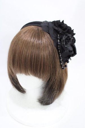 画像: uf. / コサージュカチューシャ  黒 H-25-10-20-1003-0-AC-KB-ZH