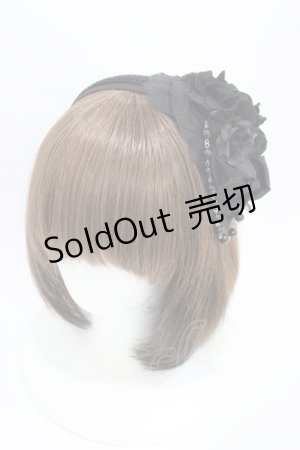 画像: uf. / コサージュカチューシャ  黒 H-25-10-20-1003-0-AC-KB-ZH