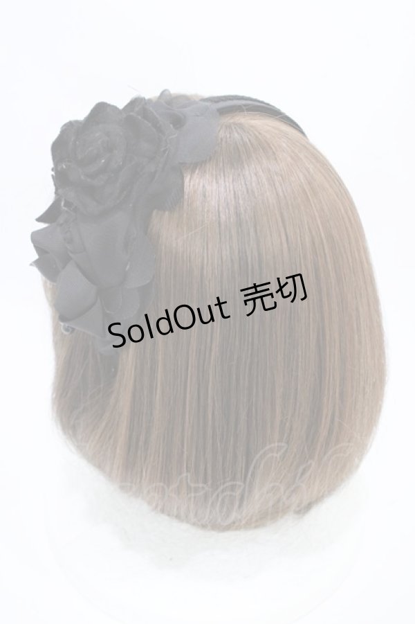 画像2: uf. / コサージュカチューシャ  黒 H-25-10-20-1003-0-AC-KB-ZH (2)