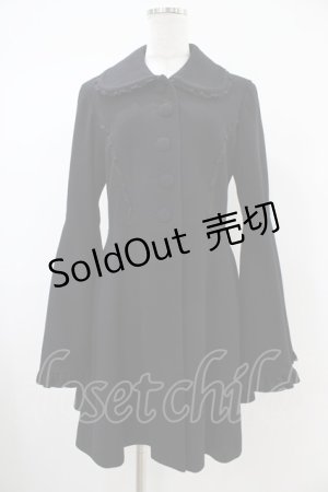 画像: ATELIER PIERROT / ケープ付姫袖コート  ブラック H-25-10-20-1027-EL-CO-KB-ZH