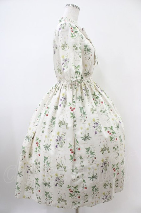 画像3: Melody BasKet / 植物図鑑ボウタイワンピース M アイボリー H-25-10-20-1029-LO-OP-KB-ZH (3)