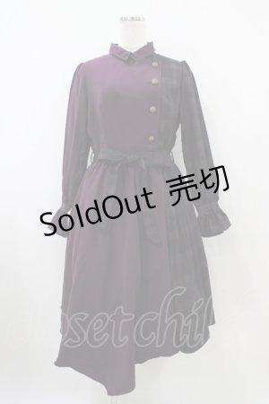 画像: axes femme POETIQUE / バイカラーアシメデザインワンピース M パープル H-25-10-21-029-AX-OP-NS-ZH